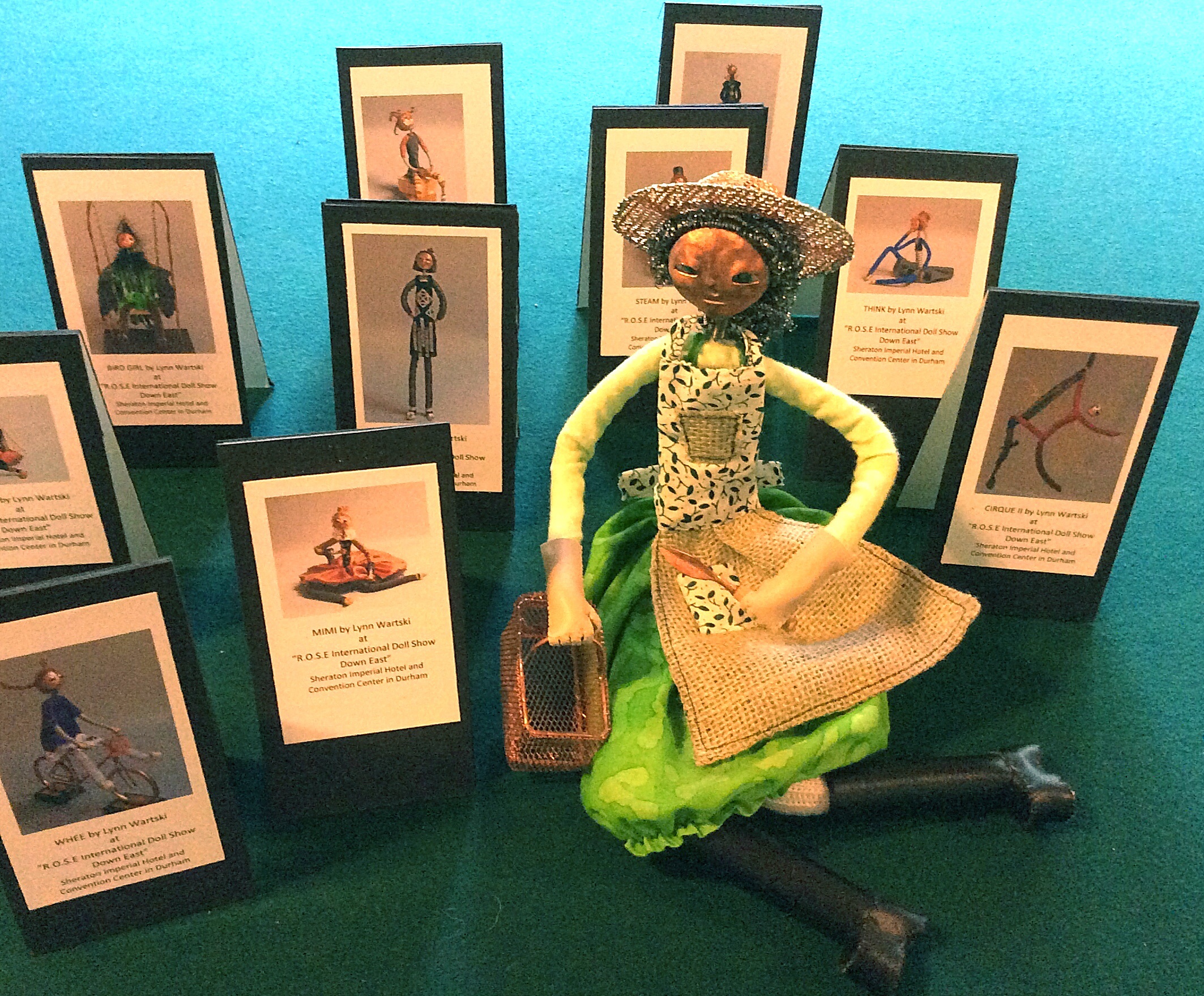 Garden Girl II art doll and tent cards