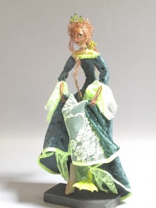 image of art doll "Vasilisa" standing figure sculpture in transformation.