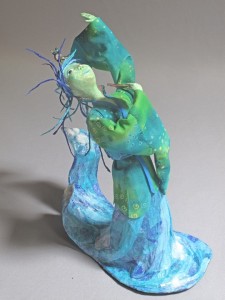 Standing figurative sculpture art doll Otohime