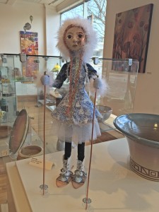 art doll "Snow Day" by Lynn Wartski on display at HGA