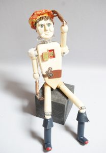 Full length view of Pinocchio art doll