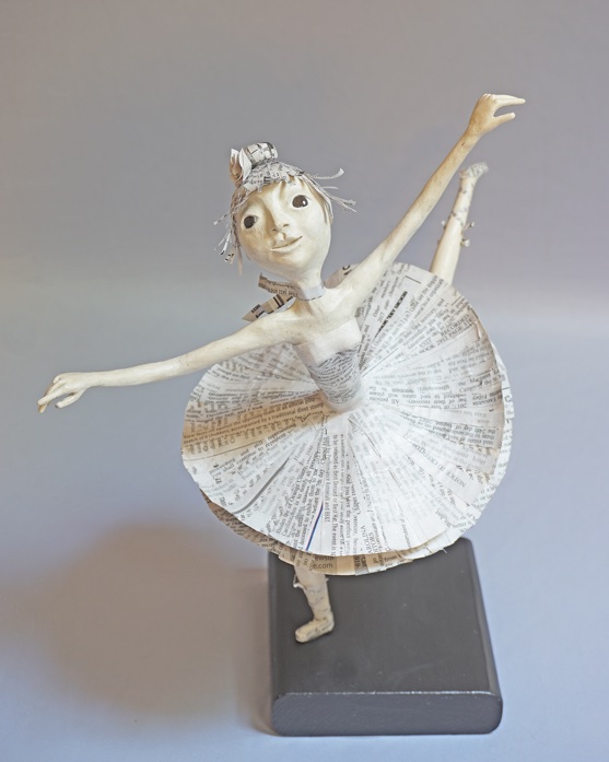 "Local Star" mixed media art doll ballet dancer