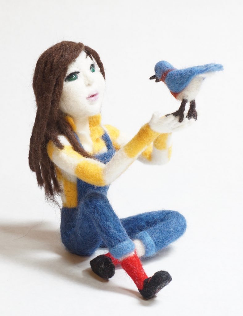 'Conversation" art doll figure sculpture by Lynn Wartski