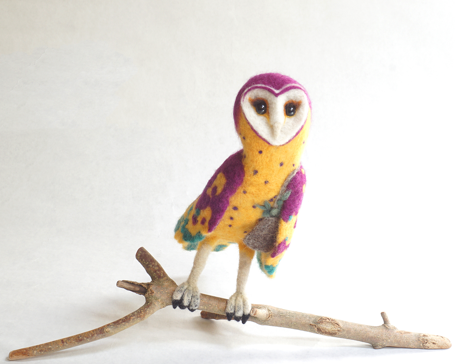 Wise and Magical anthropomorphic wise-woman owl sculpture