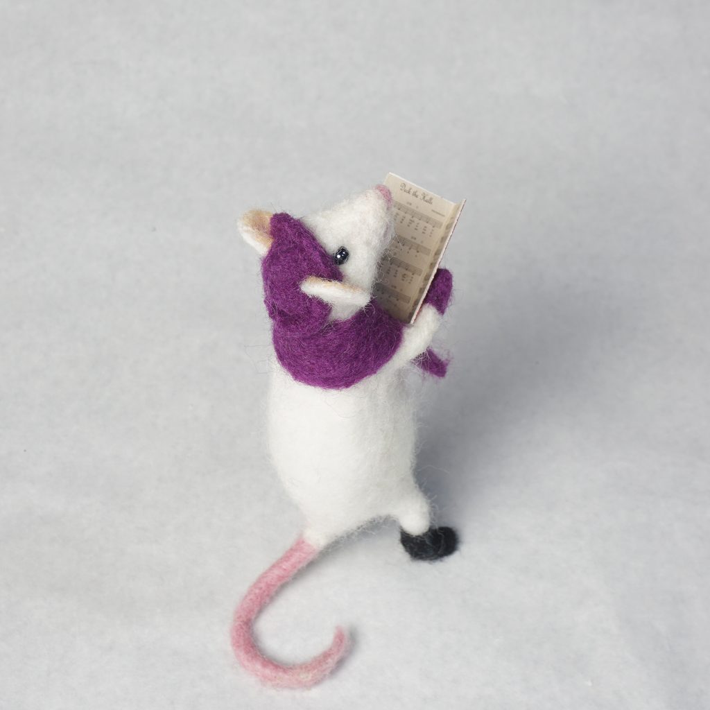 anthropomorphic mouse caroler #3